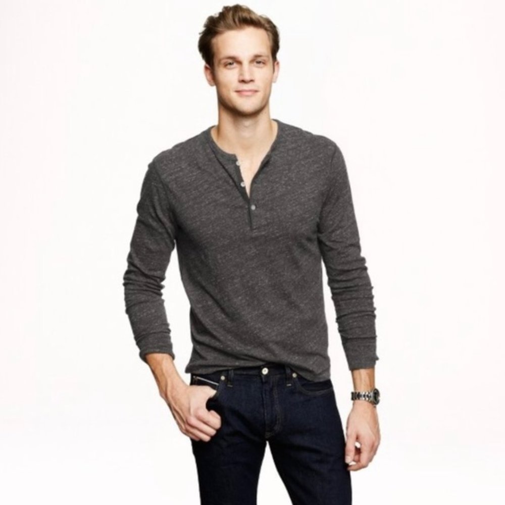 J. Crew long sleeve heathered Henley